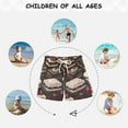 thumbnail image 6 of FORMRS Boys Swim Trunks Quick Dry Mesh Liner Boardshorts Sizes XS-XL, Black Chocolate Cakes, 6 of 7