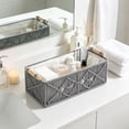 thumbnail image 2 of Macrame Storage Basket, Boho Decor Box, Handmade Woven Decorative Countertop Toilet Tank Shelf Cabinet Organizer for Bedroom Livingroom Home (1PC, Gray), 2 of 8