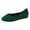 Dark Green, variant on EliteGoogv Womens Round Toe Ballet Flats Slip On Knitted Shoes For Women Breathable Casual Footwear Pink US:9