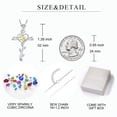 thumbnail image 6 of Starchenie Rose Cross Necklace 925 Sterling Silver Heart Crucifix Pendant November Topaz Birthstone Jewelry for Women, 6 of 6