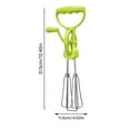 thumbnail image 3 of Binwennn Practical Eggs Beater Efficient Manual Stirrer For Kitchen Cooking Double Whipping Eggbeater Convenient Kitchenwares Stainless Steel Semi Automatic Whisker for Coffee Hand Help Mixer Powe, 3 of 4