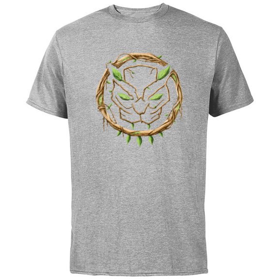 Marvel 85th Anniversary We Are Groot Black Panther Mask Logo - Short Sleeve Cotton T-Shirt for Adults - Customized-Athletic Heather