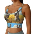 thumbnail image 2 of Hirioo Funny Countryside Donkey for Women's Sports Vest with Full-Print Design, Stretchy Fabric and Removable Pads-Large, 2 of 8