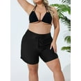 thumbnail image 4 of Sociala Women's Plus Size Swim Shorts High Waisted Bathing Suits Bottoms Tankini Trunks with Pockets, 4 of 5