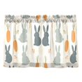 thumbnail image 7 of Yayeee Kitchen Curtains Tier Pair Light Filtering 27"x36" Rod Pocket Short Cafe Window Panel, Whimsical Rabbits, 7 of 7