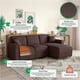 thumbnail image 3 of Sala Modular Reversible Makora Bennet con Memory Foam Chocolate Lino y Respaldo Ajustable, 3 of 8