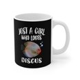 thumbnail image 1 of Just A Girl Who Loves Discus Fish Tee Tasse à Café, Cadeau pour Amateur de Discus, Tasse Discus Animal - comme sur l'Image - 11Oz, 1 of 5