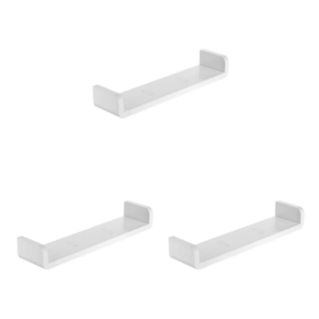 Kenally Wall Shelves White U Shaped Organizer for Bathroom 47cm Display Type1 NO1