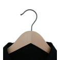 thumbnail image 4 of NAHANCO 17" Wooden Shirt Hanger, Raw Finish W/Gunmetal Hook (Pack of 100), 4 of 6