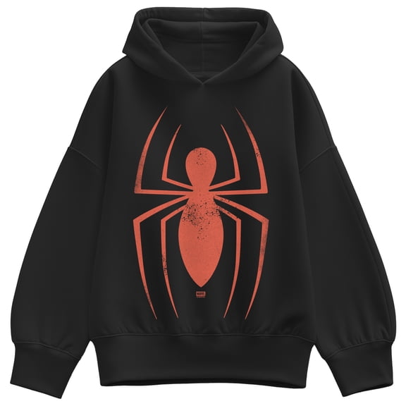 Marvel - Spider Faded Logo - Women's Oversized Fleece Hoodie Sweatshirt