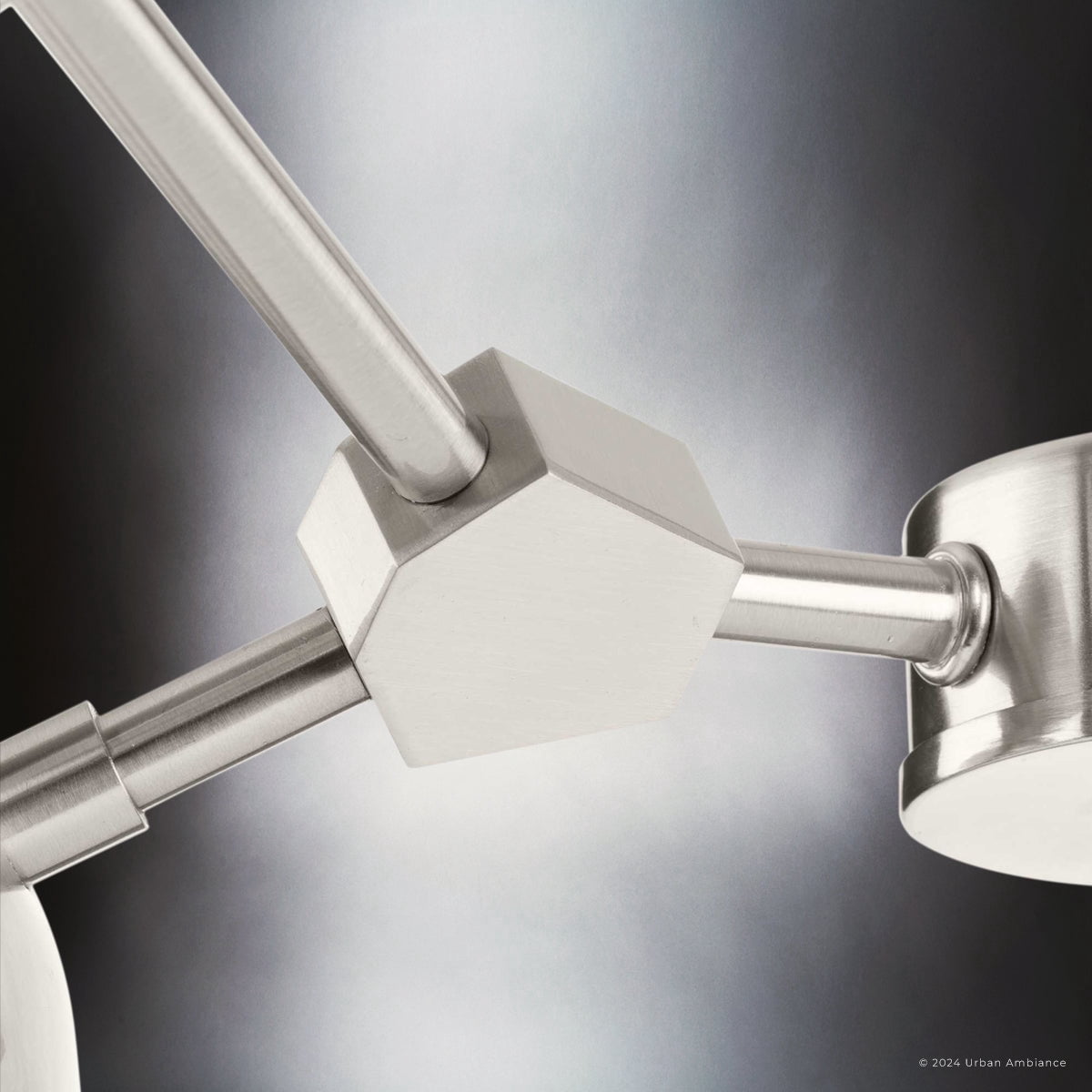 Luxury Minimalist Chandelier, Brushed Nickel, UHP4620