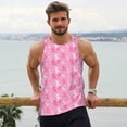 thumbnail image 6 of Uemuo Breast Cancer Awareness (3) Pattern Men's Muscle Shirts Sleeveless Dry Fit Gym Workout Tank Top Lightweight Sports Tank Top Beach Tank Top, Loose-fit Sleeveless Shirt-Medium, 6 of 7