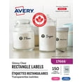 thumbnail image 1 of Avery Rectangle Clear Labels with Easy Peel, 1" x 2⅝", Permanent Adhesive, for Laser/Inkjet Printers - 17666, 1 of 5