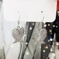 thumbnail image 4 of Feather Drop Earring Women Gift Adorable 925 Silver Cubic Zircon Jewelry, 4 of 6