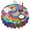 Colorful Rainbow Tie, variant on Colorful Floral Pattern Round Tablecloth 60"x60",Wrinkle Wipeable Table Cloth for Kitchen Dining Room Picnic Patio Party