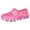 #01-Hot Pink2, variant on Toddler Clogs with LED Lights Garden Shoes for Boys and Girls Comfortable Kids Slip-On Sandals for Beach Pool