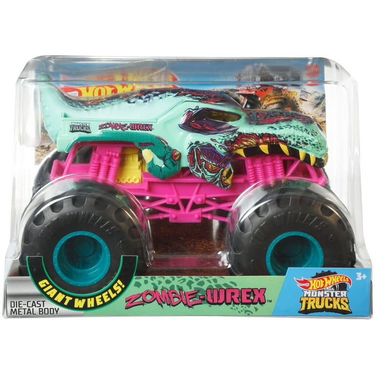  Hot Wheels Monster Trucks 1:24 Scale Mega Wrex New for 2020,  red : Toys & Games