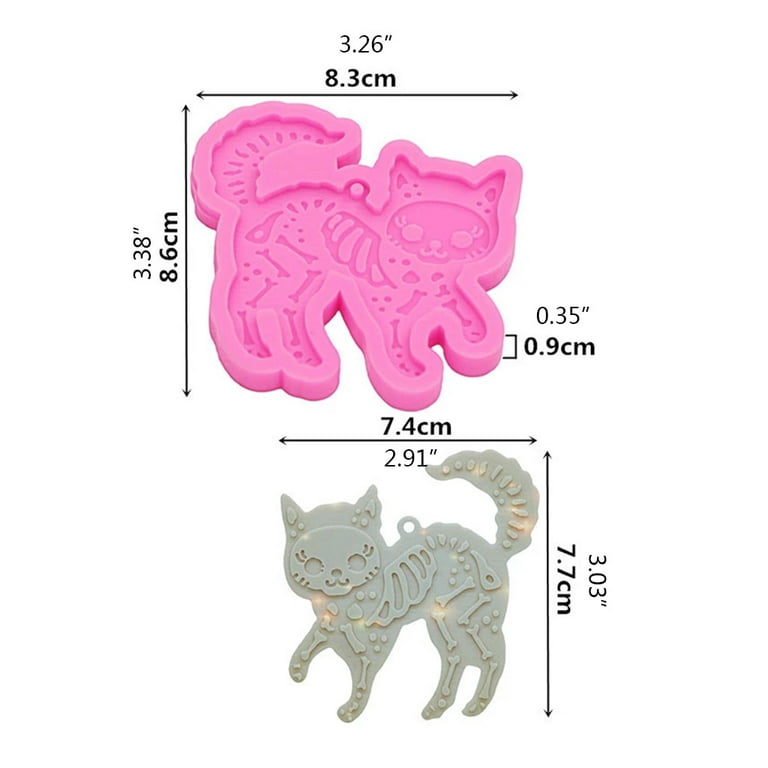 2 Pcs Self Defense Keychain Resin Mold Animal Finger Keychain Epoxy  Silicone Molds for Crafts Jewelry Making Tools 
