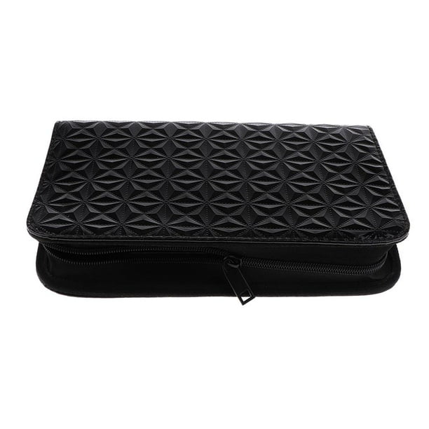 Estuche para tijeras de peluquería, ideal para peluquerías y salones de belleza. Negro