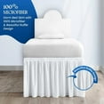 thumbnail image 5 of PURE DREAMS BEDDING-100% Microfiber, Ruffle Dorm Bedskirt, 30" Drop, Three Sides College Dorm Bedskirt-Navy Blue Solid, Twin-XL Size (39"x 80"), 5 of 11