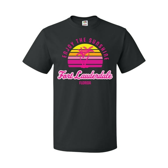 Inktastic Summer Enjoy the Sunshine Fort Lauderdale Florida in Pink T-Shirt