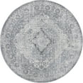 thumbnail image 3 of Traditional Area Rug (7'10'' Round) Medallion Gray, Cream Indoor Round Easy to Clean, 3 of 7