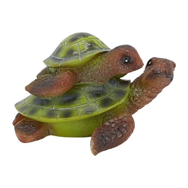 Estatua de tortuga marina, adorno para césped, arte decorativo, artesanía, figura de tortuga, animal Verde