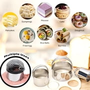 Godance 9 Pcs Stainless Steel Pastry Blender Set, Pastry Blender & Cutter with 5 Biscuit Cutters, 3-Cup Flour Sifter & Non-Stick Silicone Baking Mat | Biscuit Cutter Set for Cooking Cookies and Donut