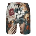thumbnail image 3 of Salouo Floral Head Dreamscape Pattern Swim Trunks for Men,Men's Hawaiian Bathing Suit Swimsuits Quick Dry Swimming Board Shorts Beach Shorts with Pockets-3X-Large, 3 of 6