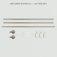 thumbnail image 6 of Exclusive Home Anastasia 1" Curtain Rod and Finial Set, Matte Silver, Adjustable 66"-120", 6 of 7