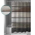 thumbnail image 4 of Vintage Dark Grey Stripe Shower Curtain, 72" x 72", Peeling Paint Effect Texture Waterproof Bathroom Curtain Washable Shower Curtain Set with 12 Hooks, 4 of 6