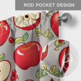 thumbnail image 3 of Red Apples Kitchen Valances for Windows, Modern Art Watercolor Bathroom Window Valances 60x18 Inch Rod Pocket Window Treatments Valance Curtains for Living Room Bedroom Decor, 3 of 9