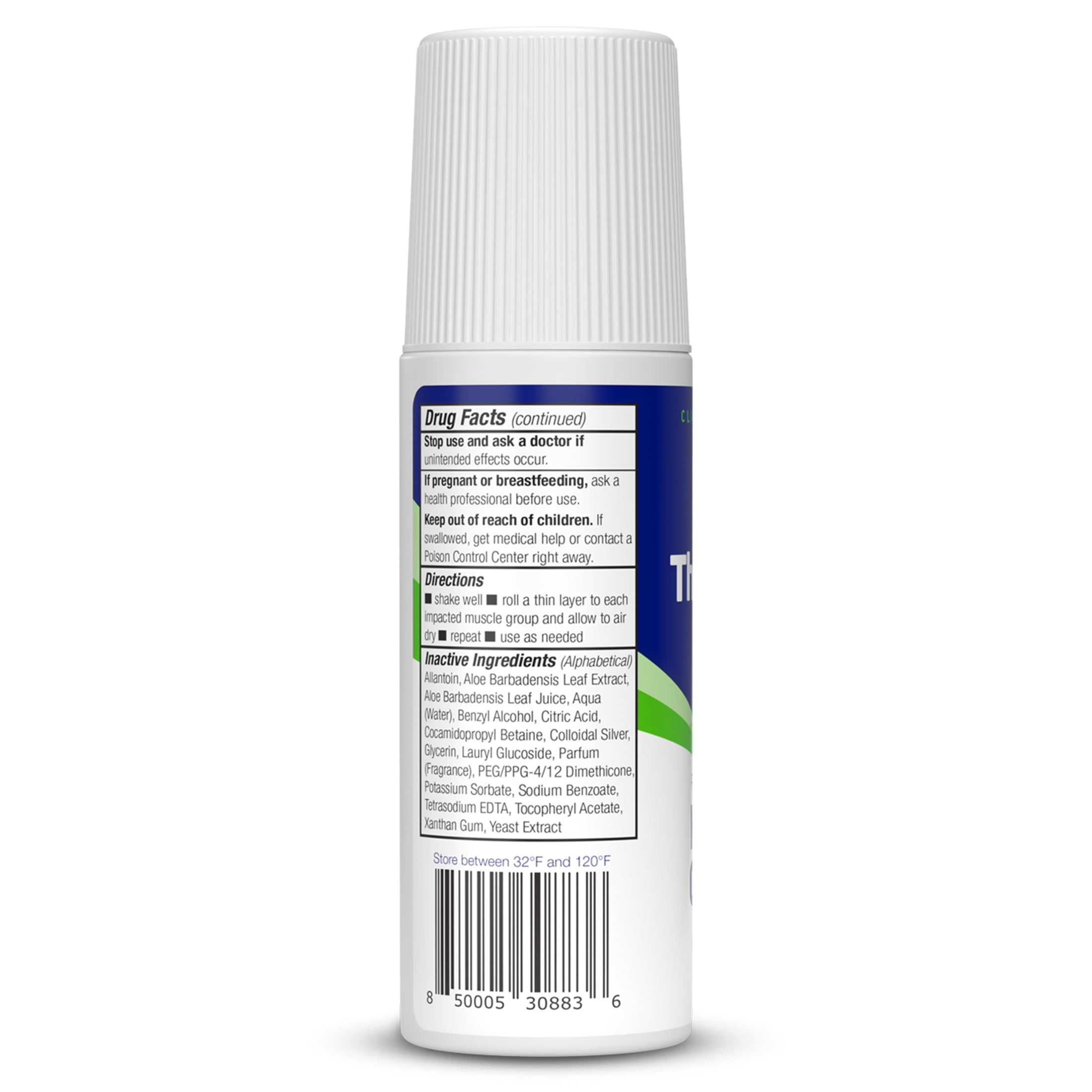 Theraworx Muscle Cramps Roll-On, Helps relieve Muscle Cramps & Spasm, with Magnesium Sulfate, 2.5 oz