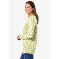 thumbnail image 3 of Woman Within Plus Size Perfect Printed Long-Sleeve V-Neck Tee, 3 of 5