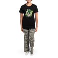 thumbnail image 4 of CafePress - St. Patrick Boston Terrier Women's Dark Pajamas - Women's Short Sleeve Print T-Shirt and Pants Dark Cotton Pajama Set, 4 of 7