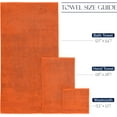 thumbnail image 3 of Holiday Gift 6-Pack Cotton 100 % Highly Absorbent Shower Towel , Orange, 3 of 7