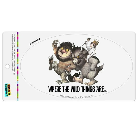 Where the Wild Things Are March Automotive Car Refrigerator Locker Vinyl Euro Oval Magnet