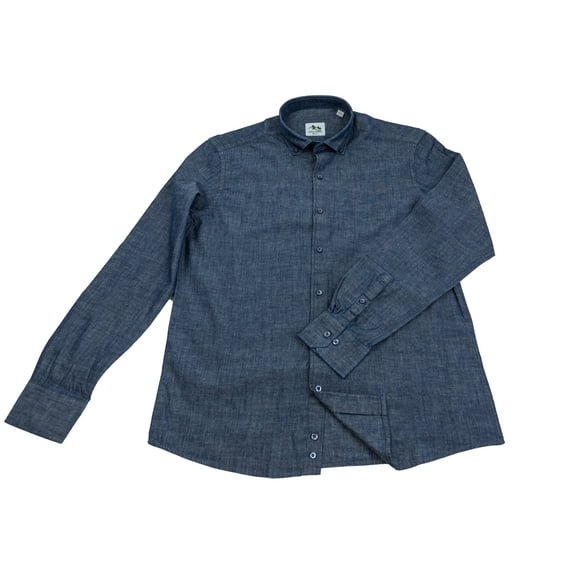 Wear Sierra Top Shelf Chambray Navy Button Down Shirt, Long Sleeve, Cotton, Medium, 1-Pack