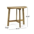 thumbnail image 3 of Jude Outdoor Half-Round Acacia Wood Bistro Table, Natural, 3 of 10