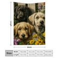 thumbnail image 3 of RKSupls Christmas Throw Blanket, Labrador Puppy Soft Flannel Blanket, Fuzzy Warm Cozy Happy New Year Blanket for Couch Bed Home Decor, 50*60in, 3 of 7