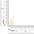 thumbnail image 4 of AFFY Beautiful Two Tone Double Heart Butterfly Pendant Necklace in 14K Yellow Gold Over Sterling Silver, 4 of 5