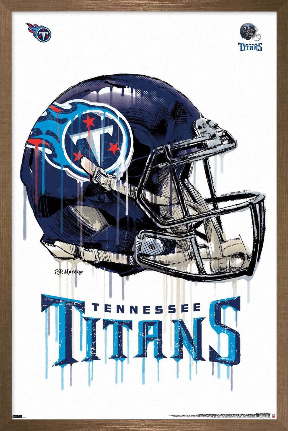 NFL Tennessee Titans - Drip Helmet 20 Wall Poster, 22.375" x 34"