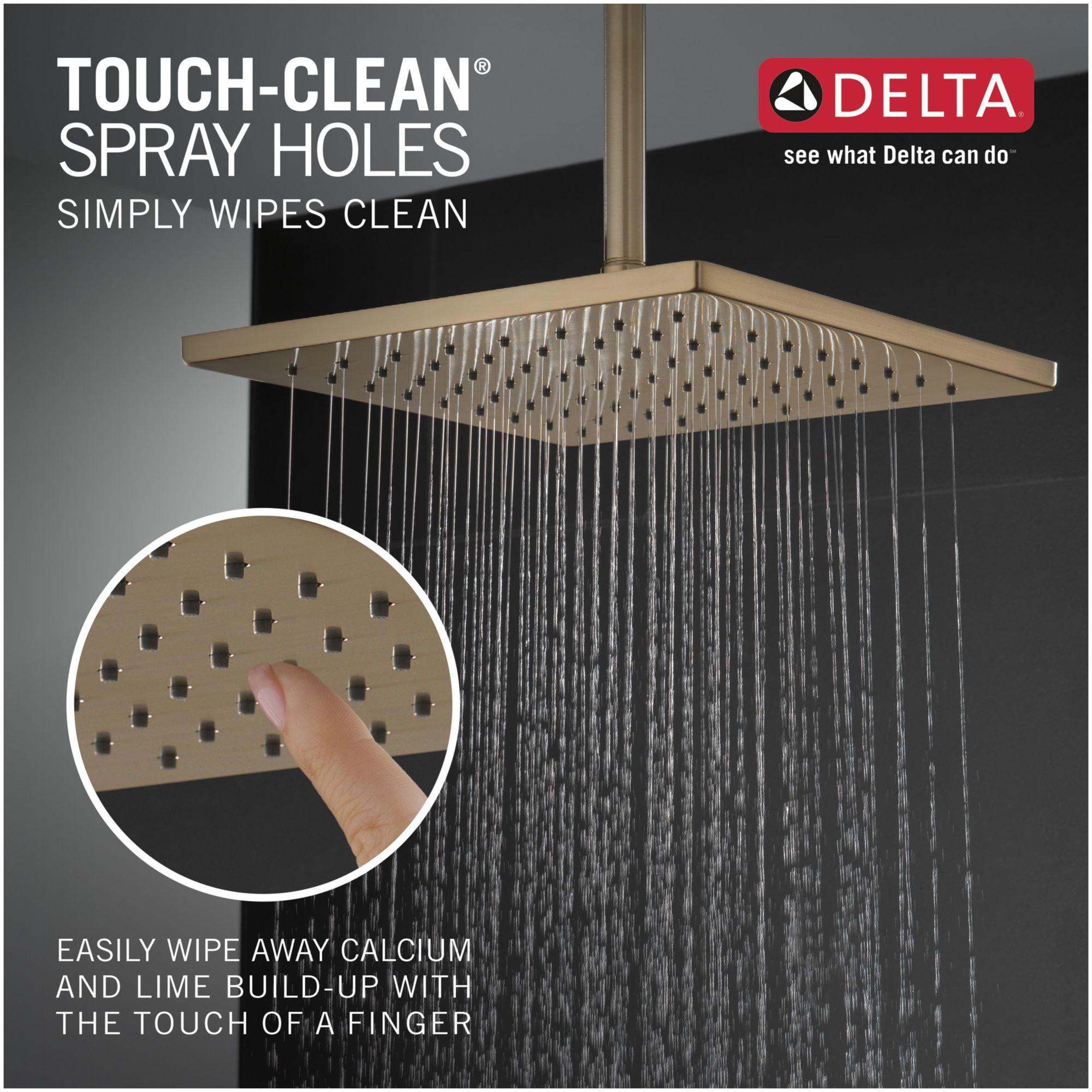Delta 52159-SS-PR Universal Showering 11-3/4" Square 1.75 GPM Single Function Rain Shower