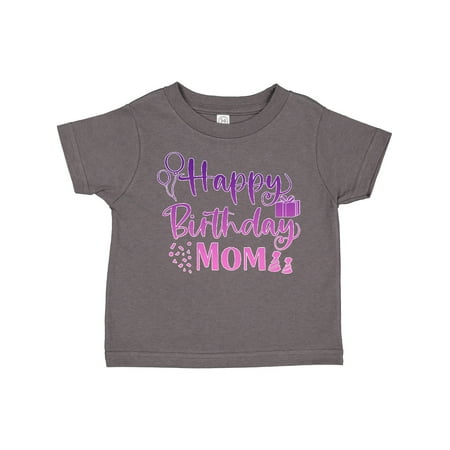 

Inktastic Purple Happy Birthday Mom Gift Toddler Boy or Toddler Girl T-Shirt