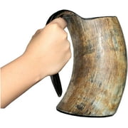 5MOONSUN5s The Original Handcrafted Authentic Viking Drinking Horn 16oz Tankard for Beer, Mead, Ale  Medieval Inspired Stein Mug  Food Safe Vessel
