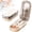 Khaki, variant on Portable Pill Cutter for Small Pills, 2 in 1 Adjustable Pill Splitter, 1/2 and 1/4 Tablet Cutting, Centering Device for Accurate Alignment, Compact Design for Easy Use