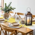 thumbnail image 6 of Yellow White Grey Ombre Round 13 Inch Placemats Set of 2, Modern Abstract Aesthetics HeatResistant Non Slip Place Mats for Dining Table, Wipeable Braided Kitchen Table Mats for Housewarming, 6 of 9