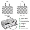 thumbnail image 2 of Large Capacity Tote Bag,Black White Plaid Checkered Pattern Handbag Fashion Luxury Tote Bag,15.7"x13"x 5.1" Inches,Laptop Compatible, 2 of 6