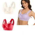 thumbnail image 1 of Timegard Wireless Bras for Women 2pc Plus Size Mesh Full Coverage Support Thin Comfy Everyday Bralette, 1 of 2