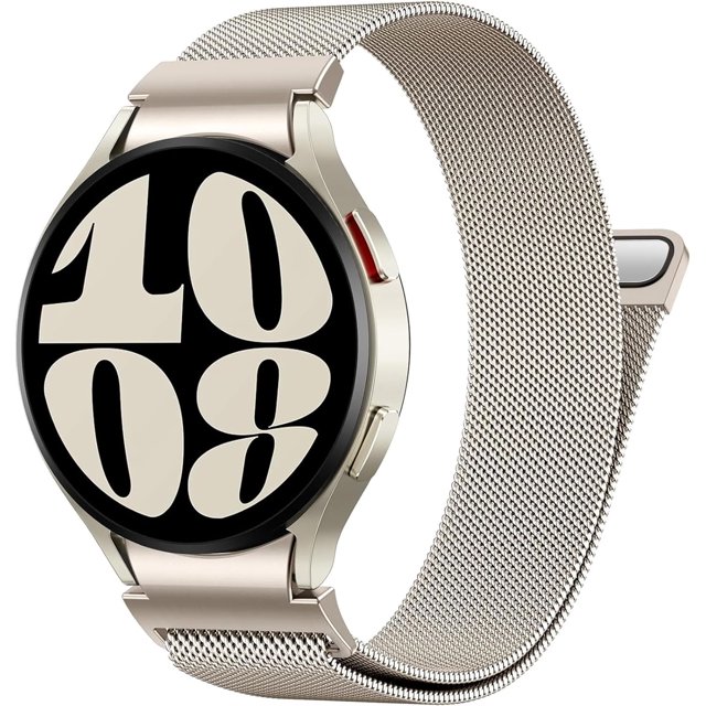 Sin Brecha Un Clic Magnético Correa para Galaxy Watch 7 6 5 4 FE 40mm 44mm Watch 6 4 Classic 47mm 43mm 46mm Watch 5 Pro 45mm, Metálica de Acero Inoxidable Correas Compatible con Samsung Watch